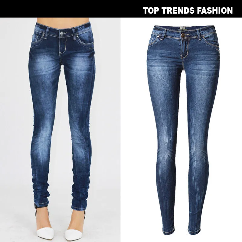 Elasticity Women's Jeans Slim Low Waisted Jeans Pencil Pants