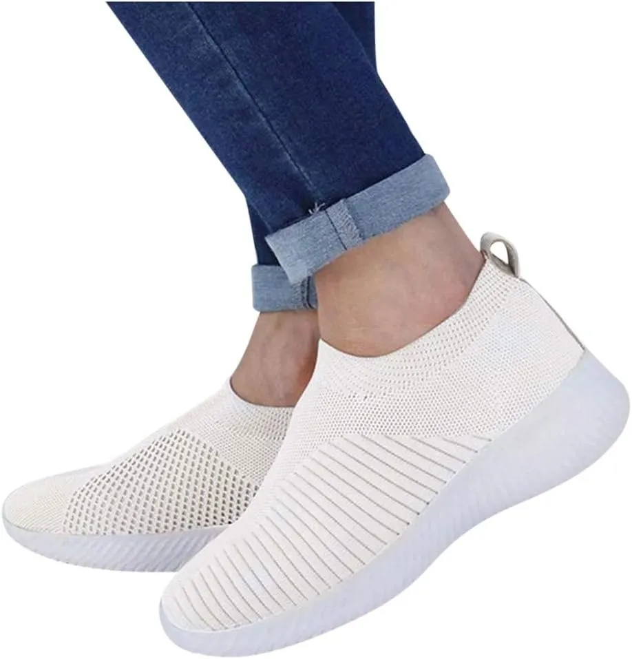 Low-Top Slip Ons Women's Fashion Sneakers Casual Running Shoes for Women Boots Slip On Shoes Casual Wedge Sneakers Black Tennis Shoe Loafers Dress Shoe