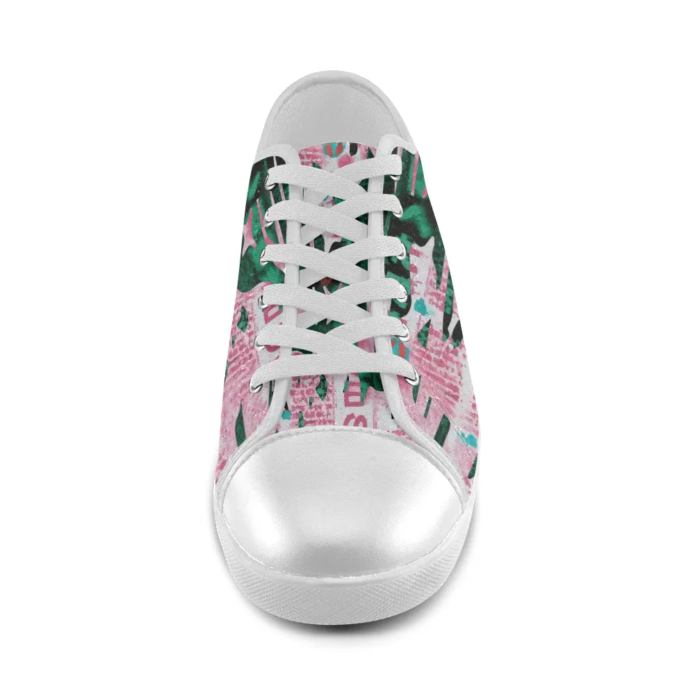 Men's Abstract Psychedelic Print Canvas Low Top Shoes