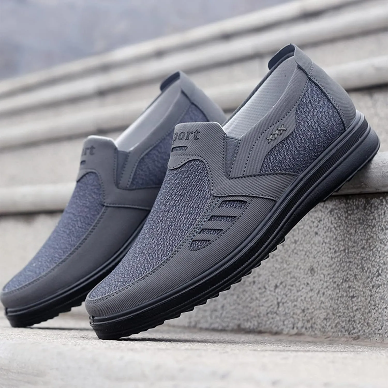 Men's Walking Shoes Soft Cushions Athletic Low Top Versatile Office Traveling Driving Men's Sneaker