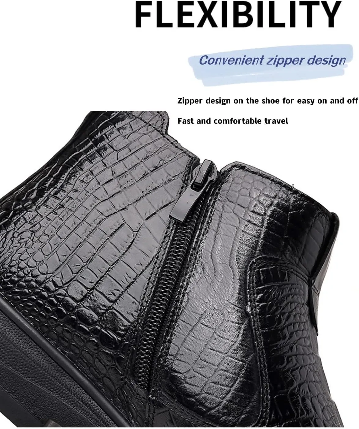 pearlzone Men's Casual Hand-Sewn Imitation Leather Mid-top Boots,Oxford Shoes Classical Business Dress Shoes for Men