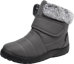 Womens Mens Winter Boots Waterproof Insulated Fur Boots Fleece Ankle Shoes Platform Trekking Snow Boots Womens Winter Shoes