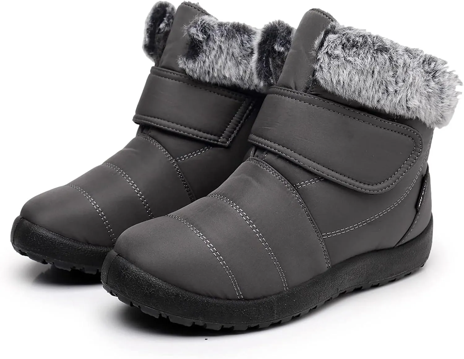 Womens Mens Winter Boots Waterproof Insulated Fur Boots Fleece Ankle Shoes Platform Trekking Snow Boots Womens Winter Shoes
