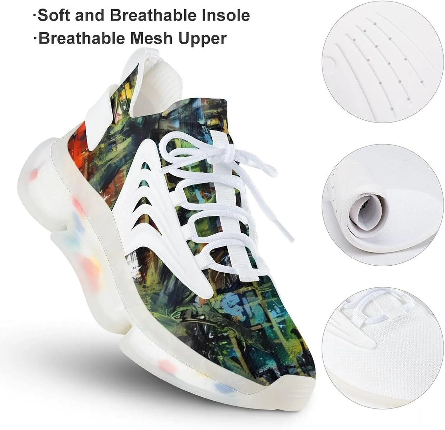 Women's Road Running Shoes, Fashion Trail Shoes, Excursion Breathable Sneakers, Lightweight Non Slip Trainers, Athletic Shoe
