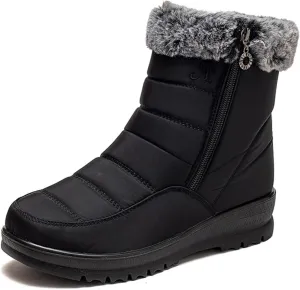 Womens Winter Boots Waterproof Insulated,Outdoor Walking Fur Lined Snow Boots Women,Comfortable Soft Trekking Warm Platform Winter Boots,Slip Resistant