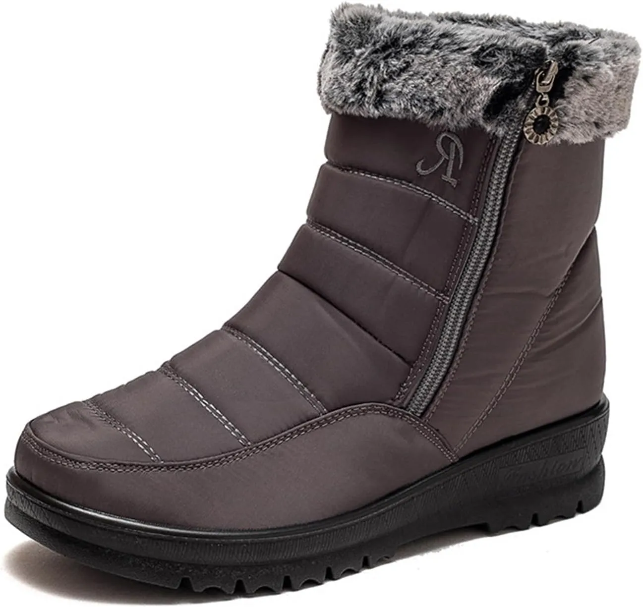 Womens Winter Boots Waterproof Insulated,Outdoor Walking Fur Lined Snow Boots Women,Comfortable Soft Trekking Warm Platform Winter Boots,Slip Resistant