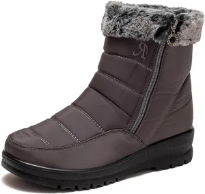 Womens Winter Boots Waterproof Insulated,Outdoor Walking Fur Lined Snow Boots Women,Comfortable Soft Trekking Warm Platform Winter Boots,Slip Resistant