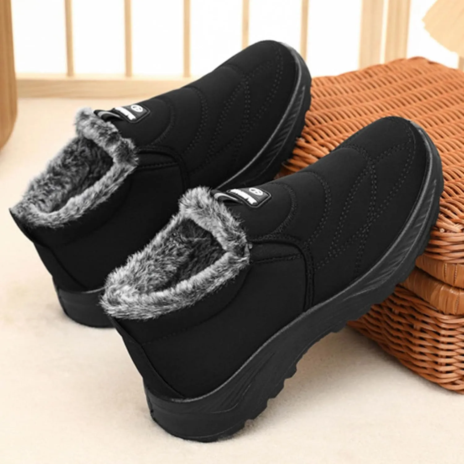 Women's Winter Shoes Waterproof Boots Outdoor Short Rain Boots Insulated Trekking Trail Climbing Shoes Work Boots for Men